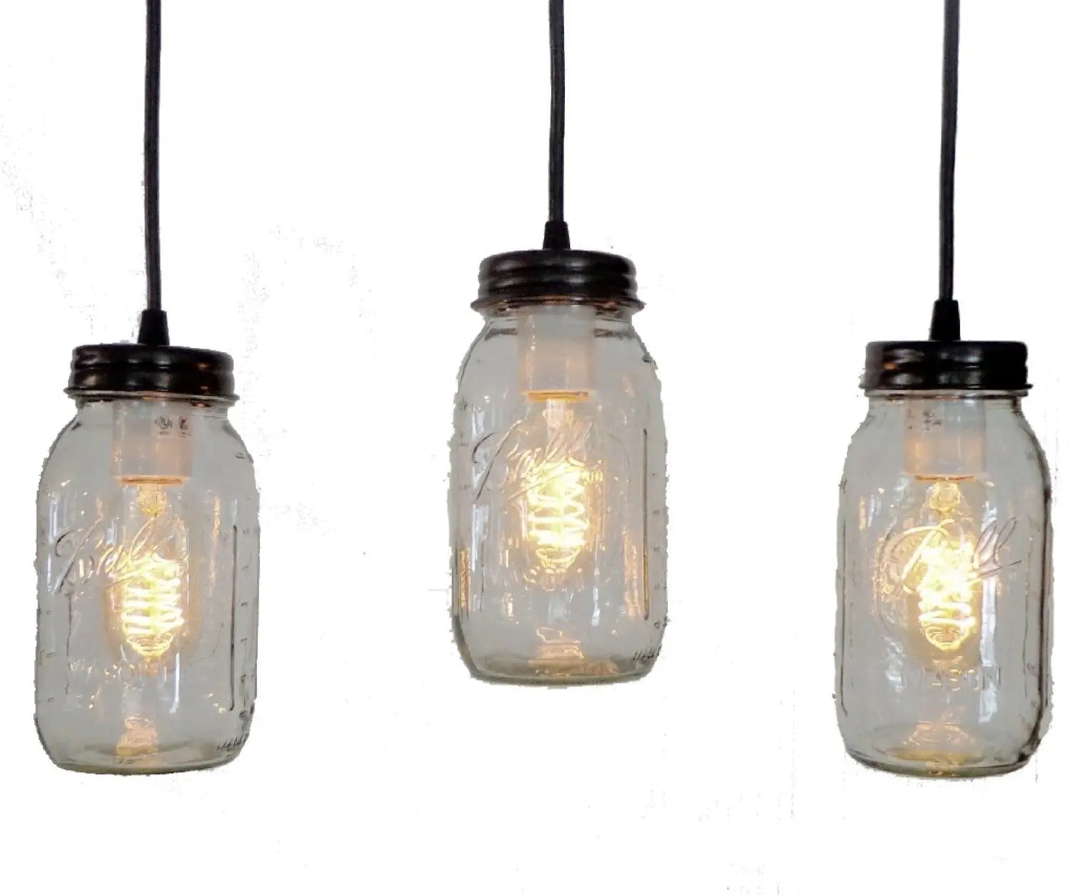 Mason Jar Chandelier Trio Rectangular