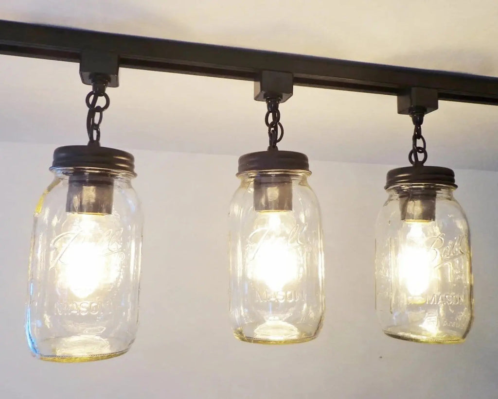 Mason Jar Track Lighting New Quart Single