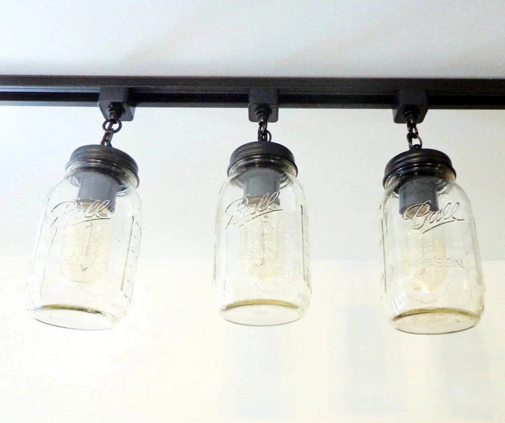 Mason Jar Track Lighting New Quart Single