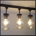 Mason Jar Track Lighting Trio