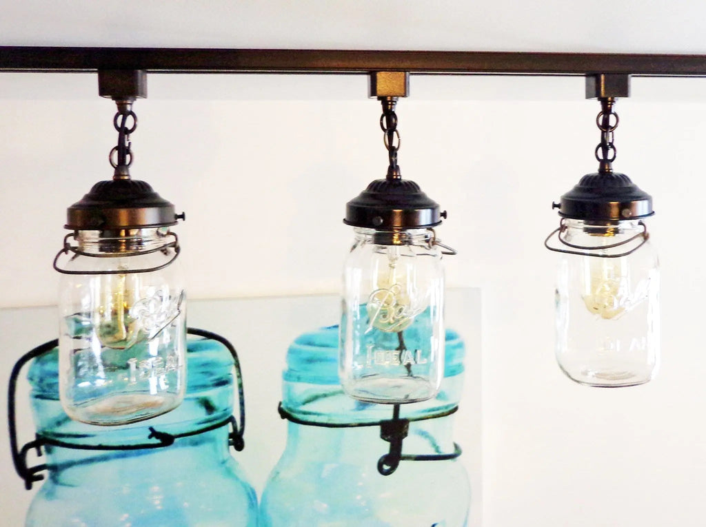 Farmhouse Mason Jar Track Fixture