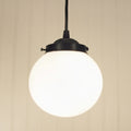 Milk Glass Globe Pendant Light