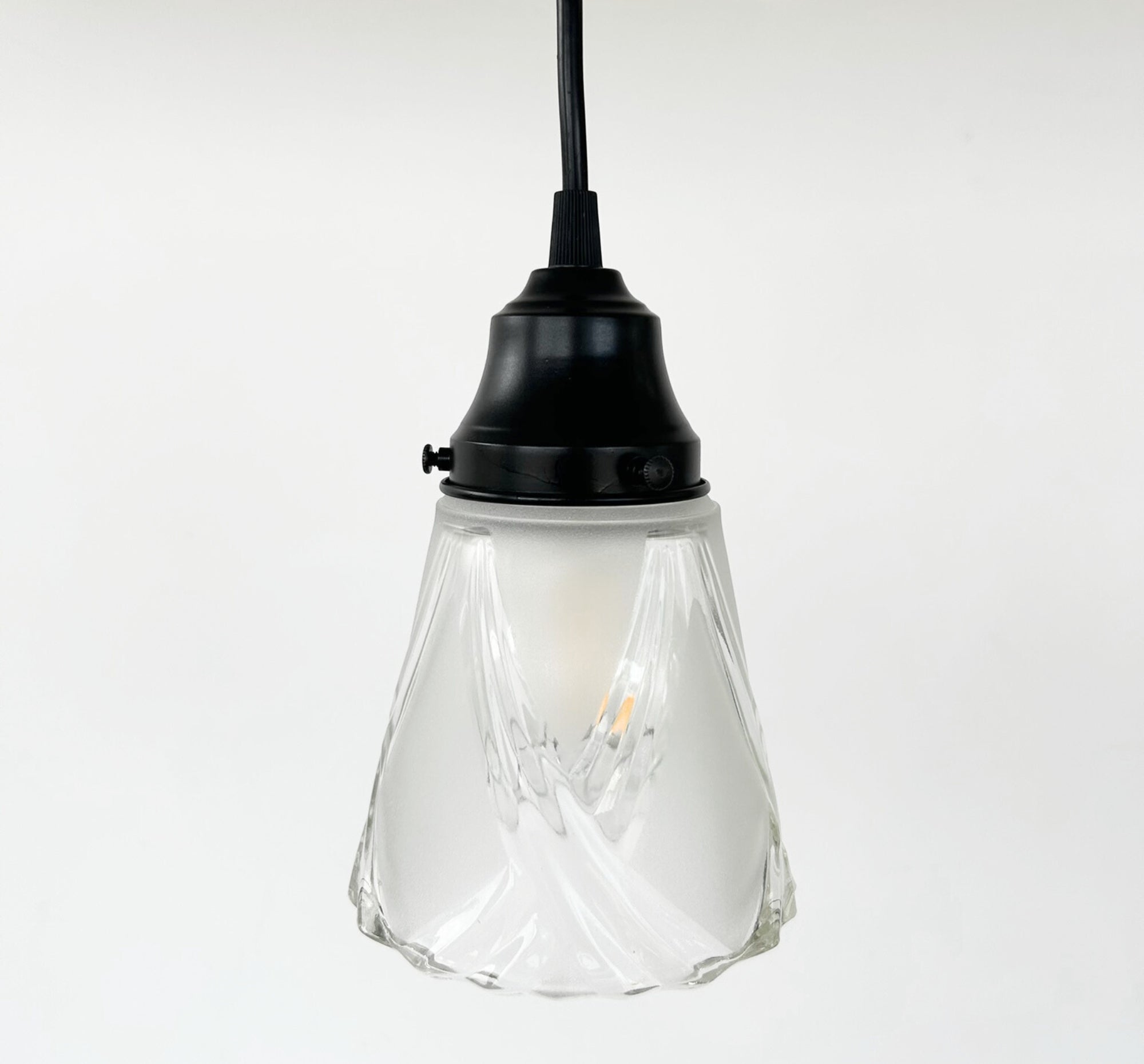 Frost and Clear Crossed Glass Wall Sconce Pendant Light
