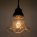 1930s Hobnail Ruffle Glass Pendant