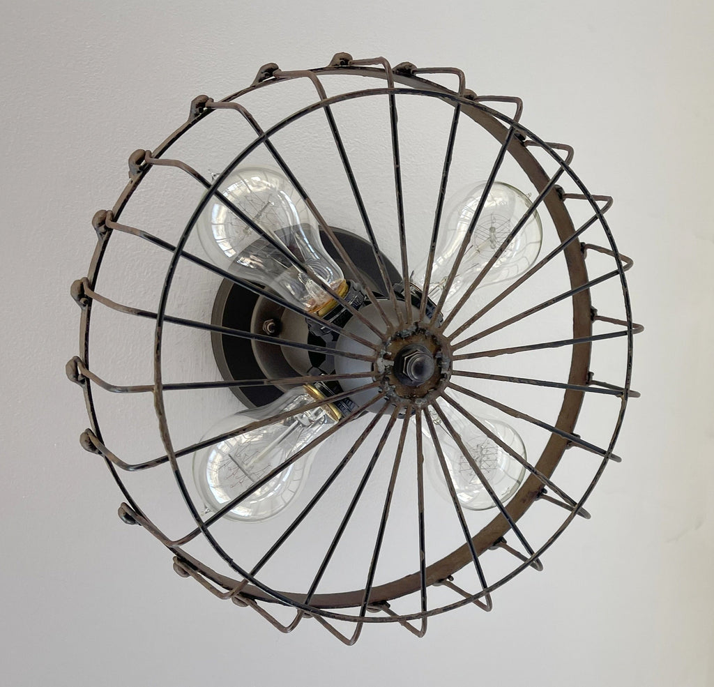Rustic Industrial Wall Light Fixture-4 light