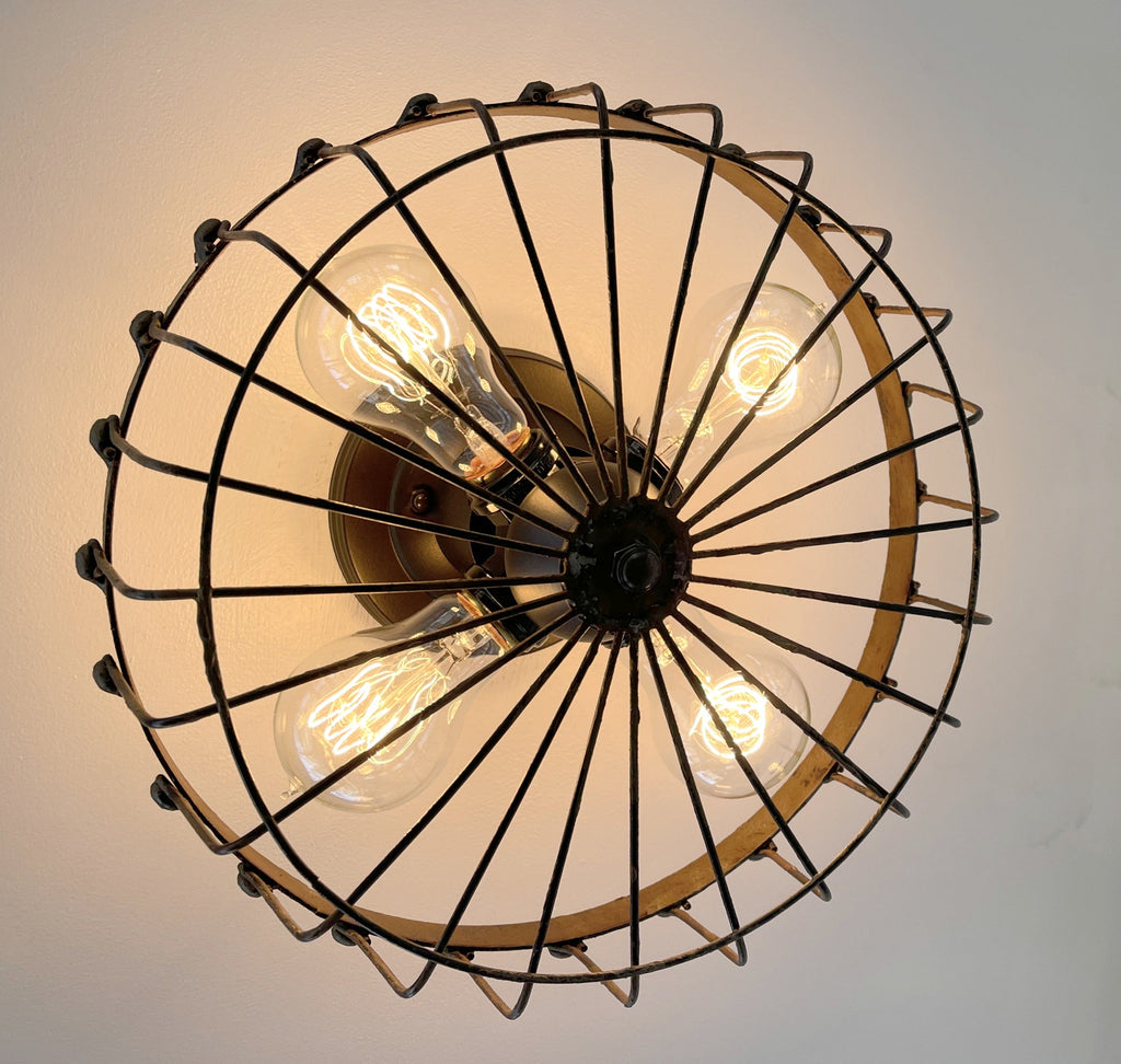Rustic Industrial Wall Light Fixture-4 light