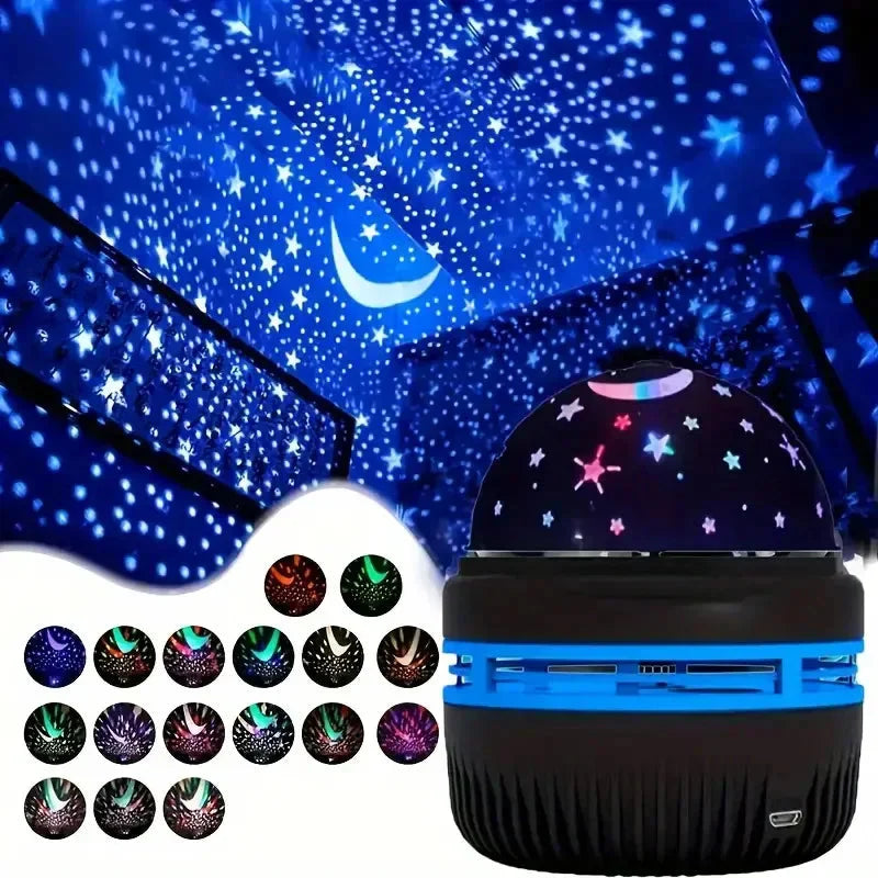 LED Starry Sky Projector USB Rotating Night Light