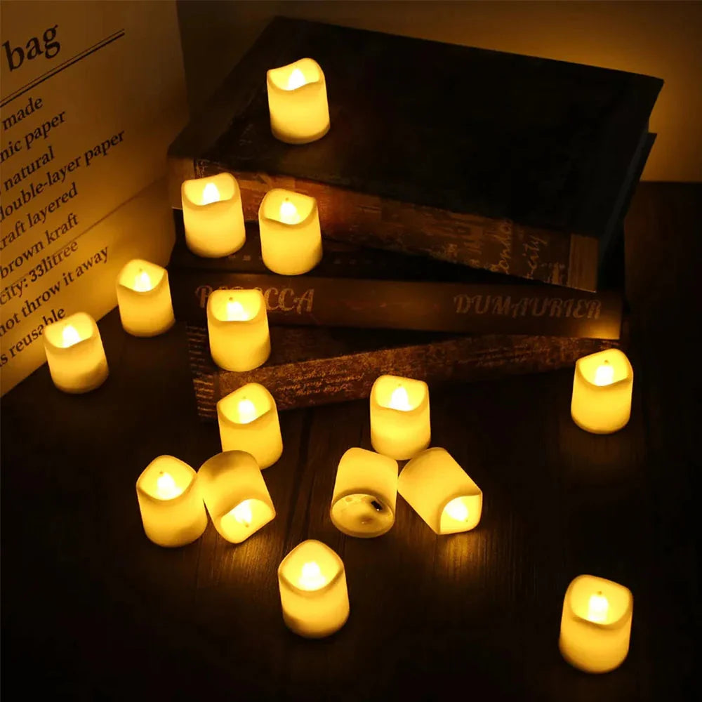 Flickering LED Ivory Flameless Tealight Candle