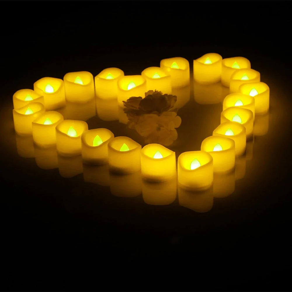 Flickering LED Ivory Flameless Tealight Candle