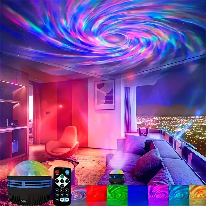 LED Galaxy Projector Night Light USB Rechargeable