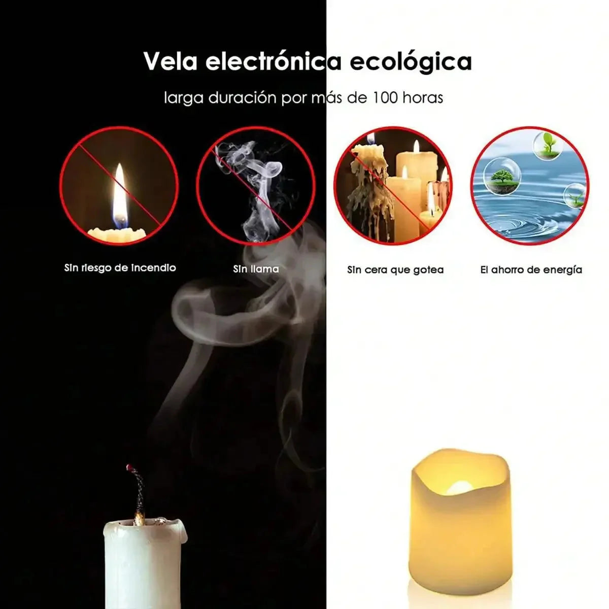 Red Flameless LED Tea Lights for Weddings