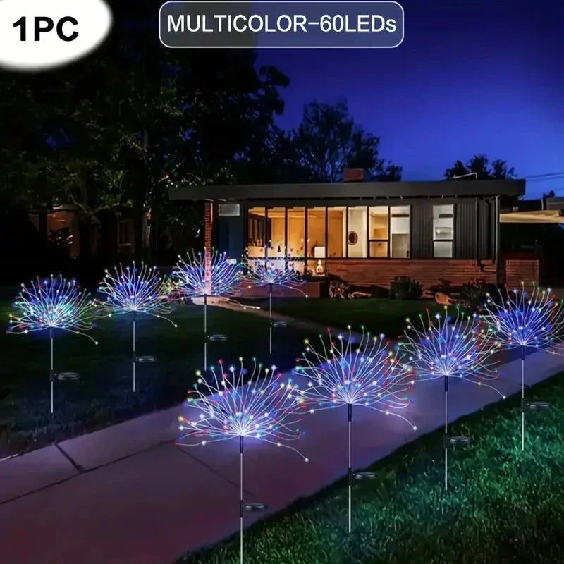 LED Solar Fireworks Outdoor Garden Lights
