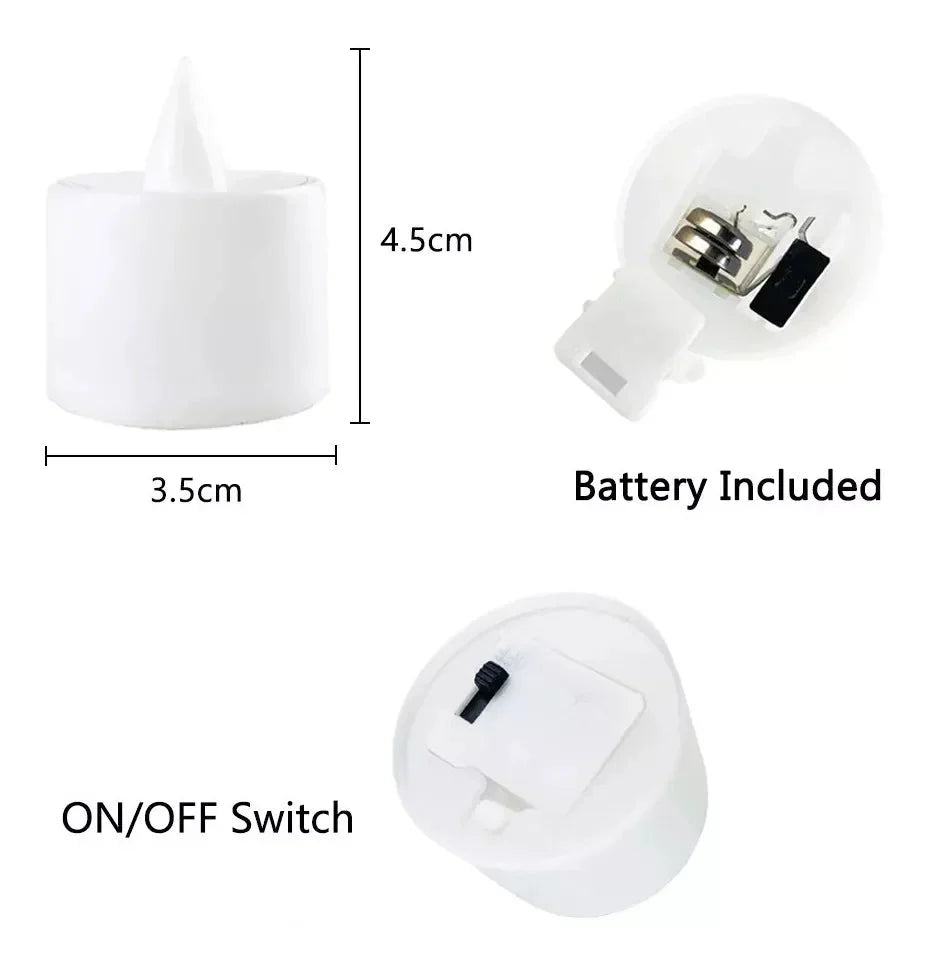 Battery‑Powered LED Tea Lights Safe & Reusable