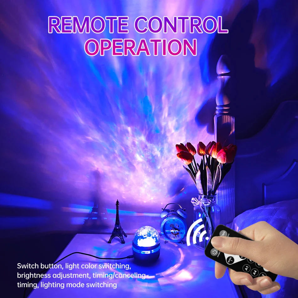 LED Galaxy Projector Night Light USB Rechargeable