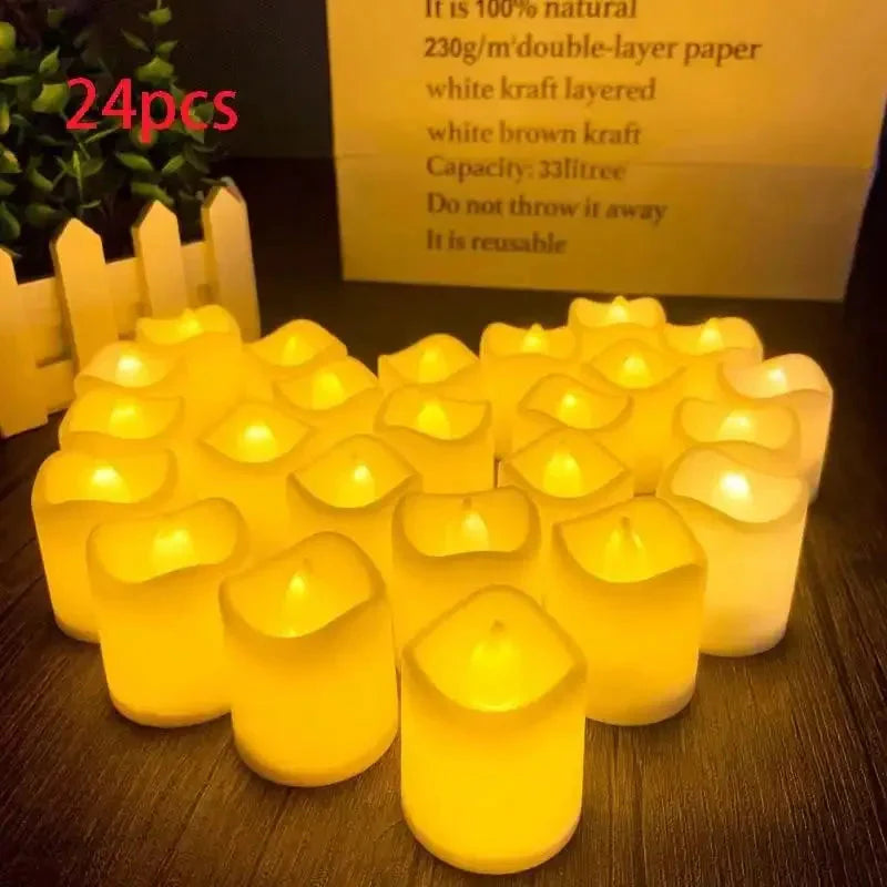 Red Flameless LED Tea Lights for Weddings