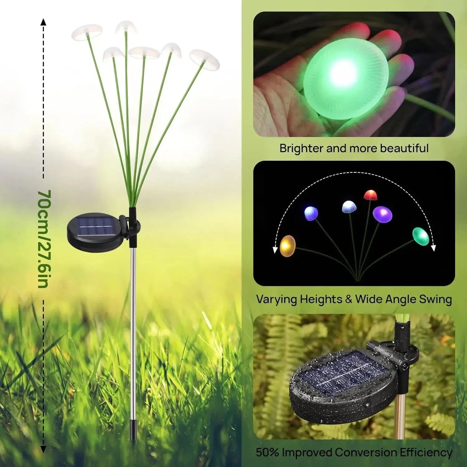 Waterproof Solar Mushroom Outdoor Lights