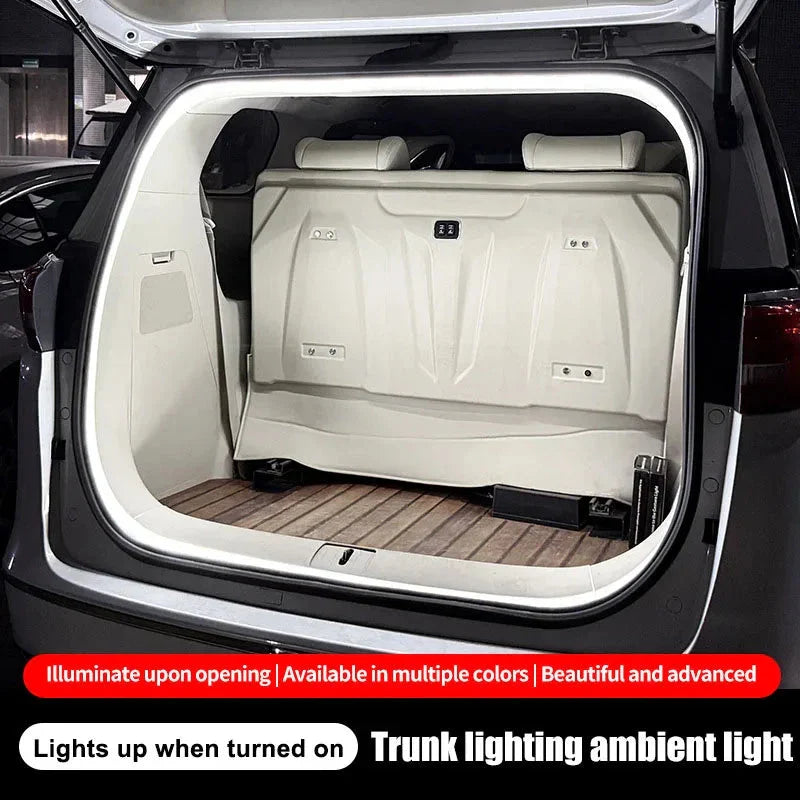 LED Car Trunk Light Strip — Automatic on/off, clean and direct for search