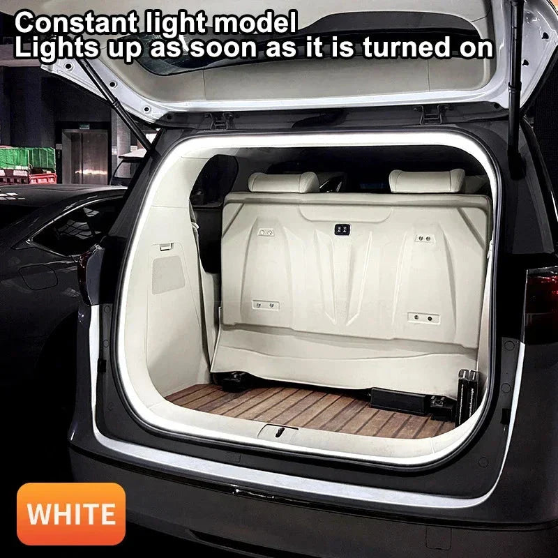 LED Car Trunk Light Strip — Automatic on/off, clean and direct for search