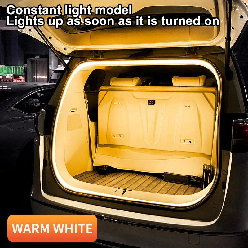 LED Car Trunk Light Strip — Automatic on/off, clean and direct for search