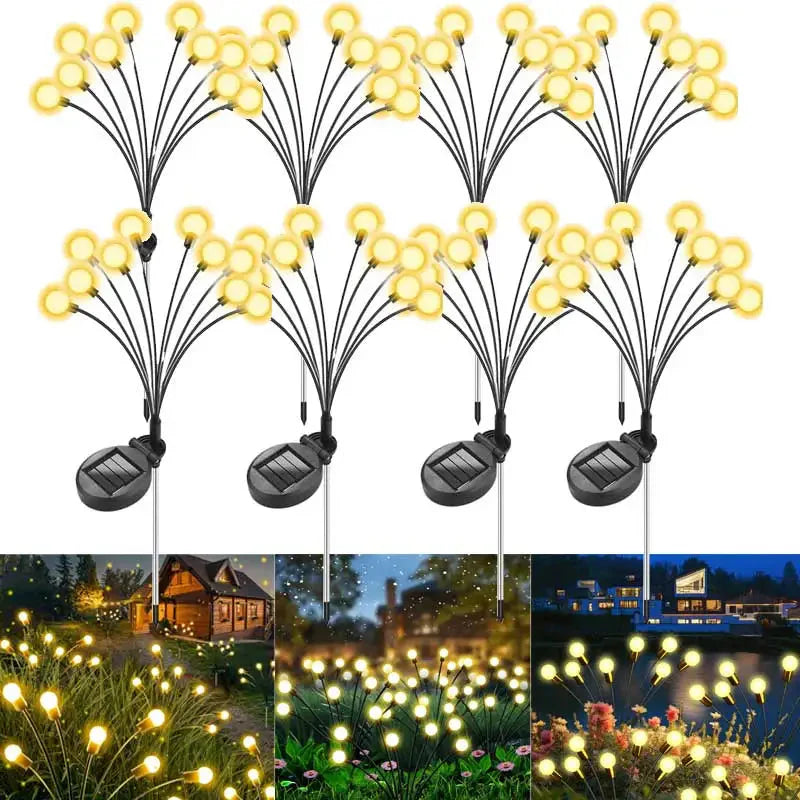 Solar Firefly LED Outdoor Garden Lights 8‑Pack