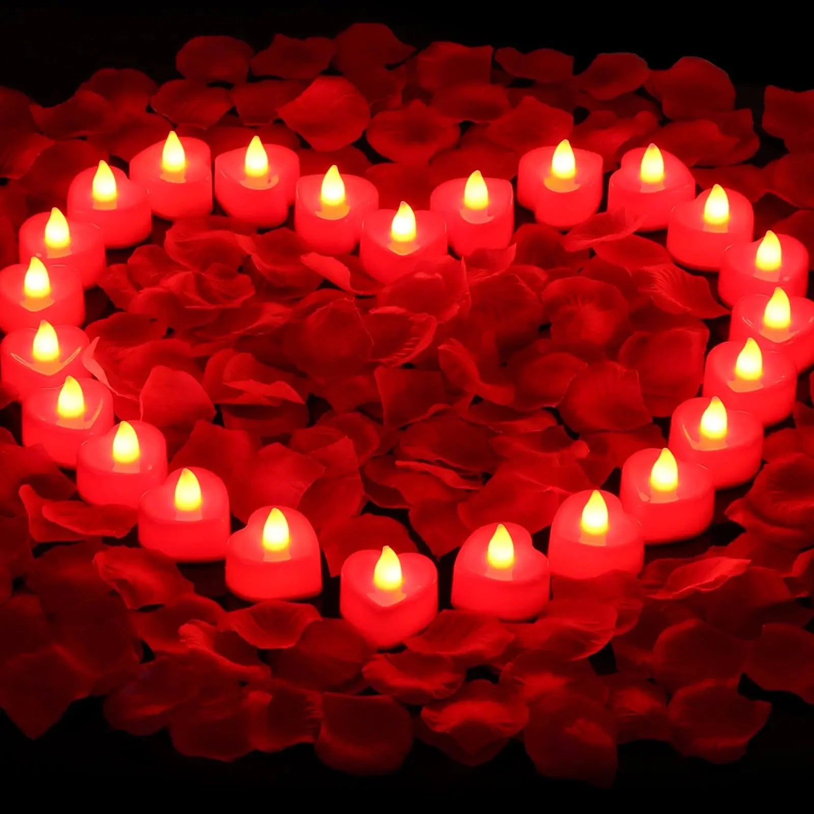 Red Flameless LED Tea Lights for Weddings