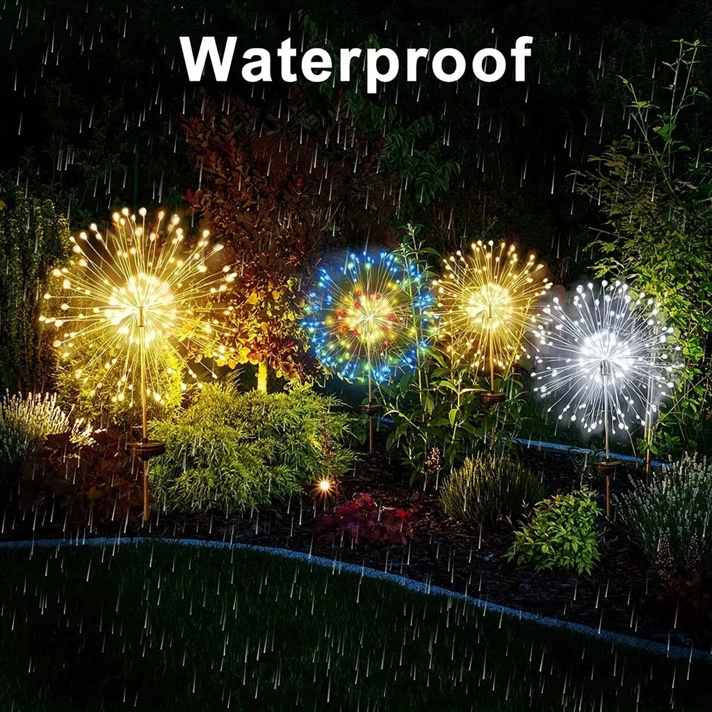 LED Solar Fireworks Outdoor Garden Lights