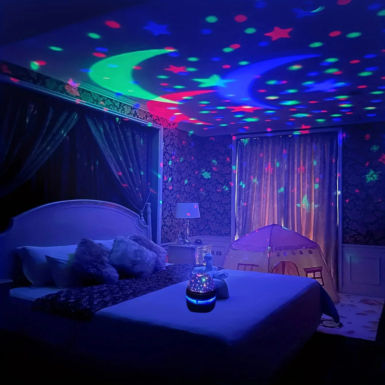 LED Starry Sky Projector USB Rotating Night Light