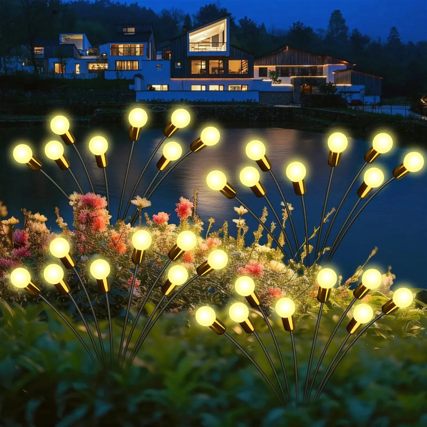 Solar Firefly LED Outdoor Garden Lights 8‑Pack
