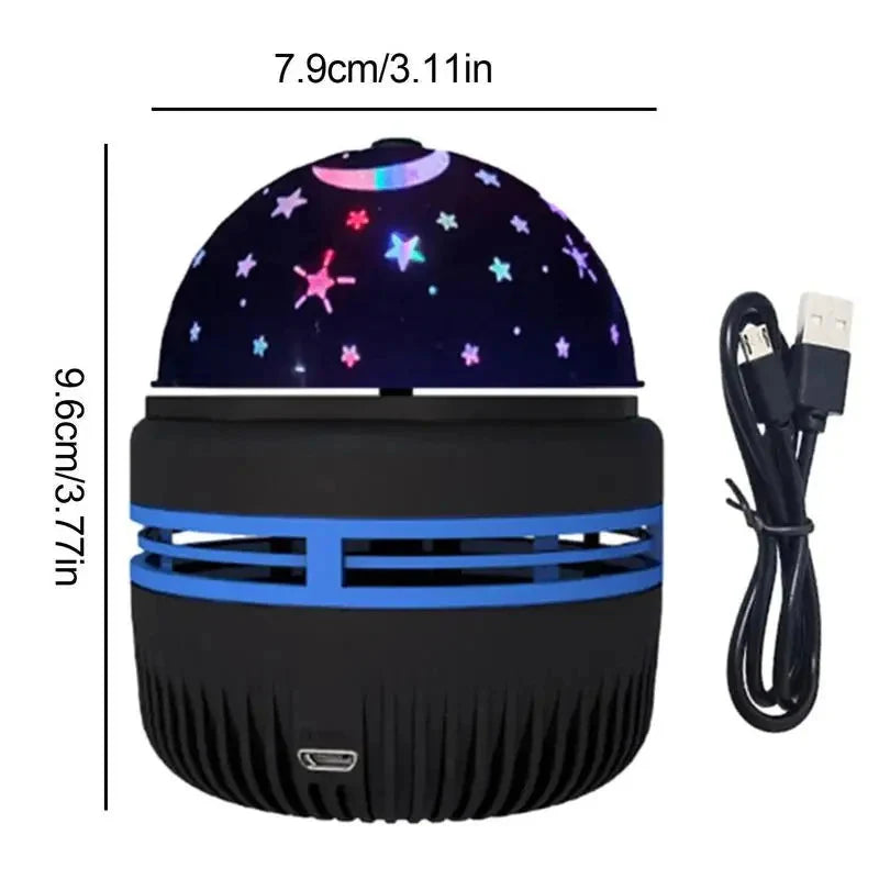 LED Starry Sky Projector USB Rotating Night Light