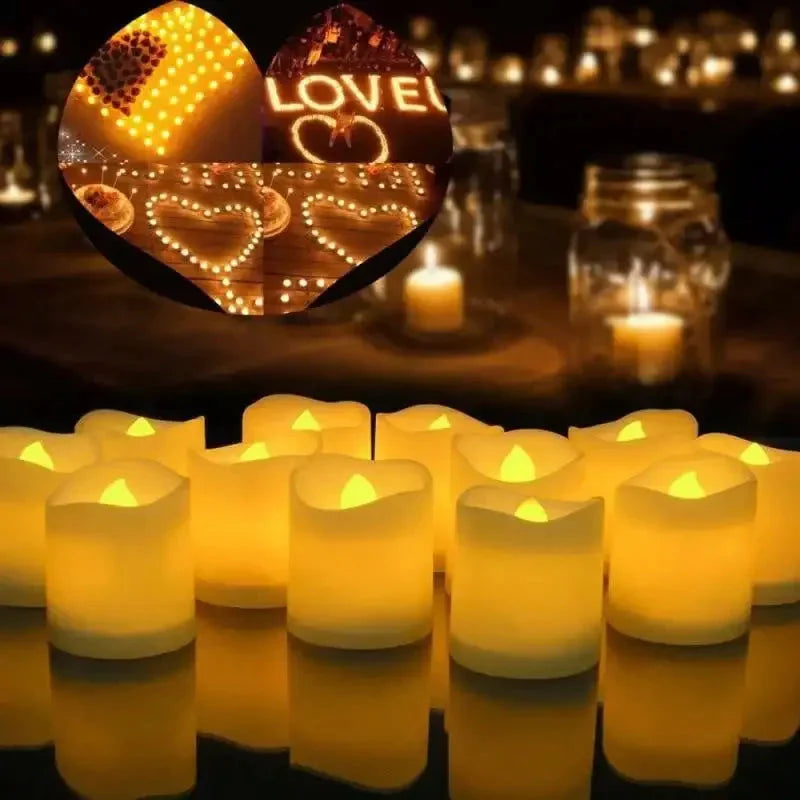 Red Flameless LED Tea Lights for Weddings