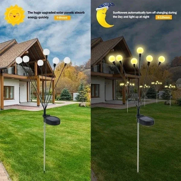 Solar Firefly LED Outdoor Garden Lights 8‑Pack