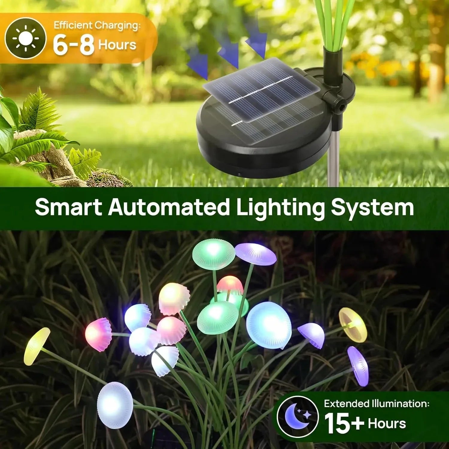 Waterproof Solar Mushroom Outdoor Lights