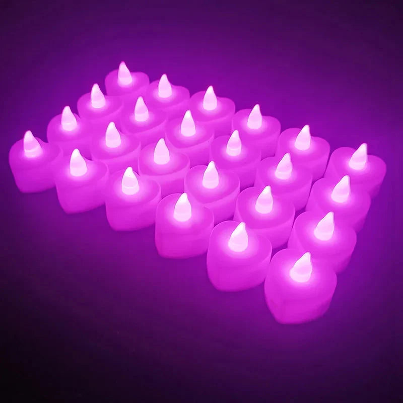 Red Flameless LED Tea Lights for Weddings