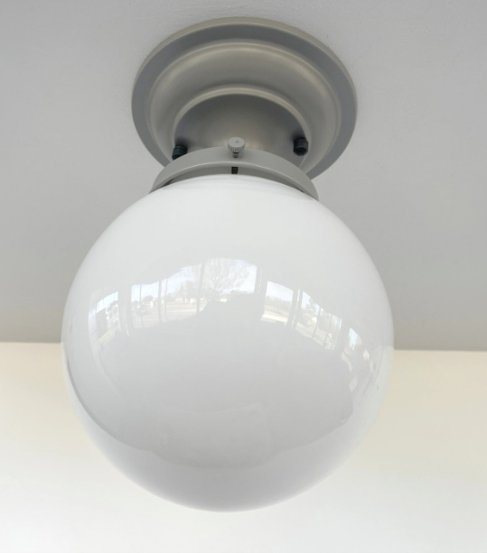 Modern Grey Milk Glass Ceiling Light