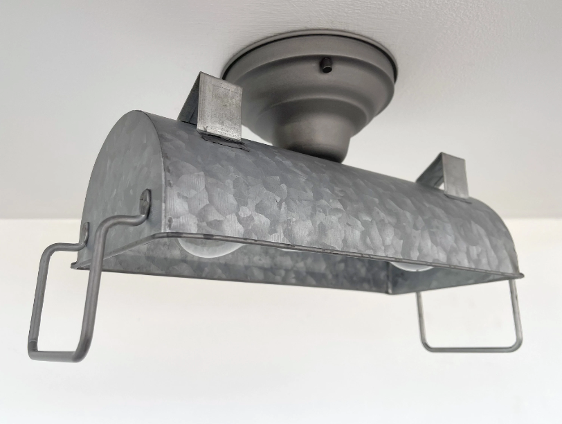 Farmhouse Galvanized Industrial Ceiling Fixture