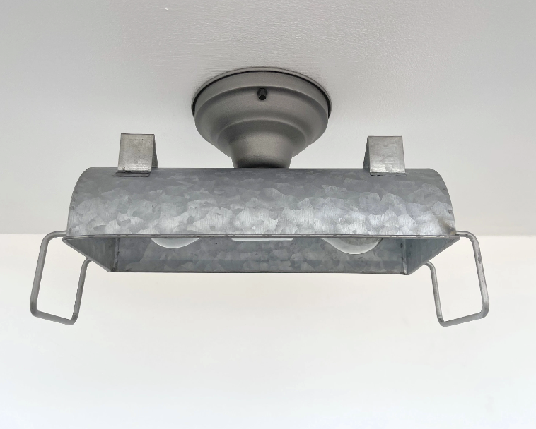 Farmhouse Galvanized Industrial Ceiling Fixture