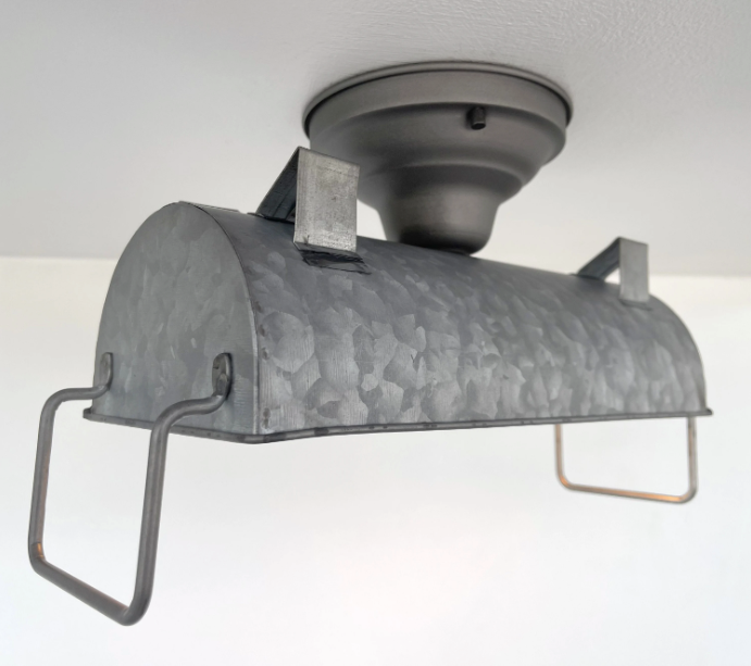Farmhouse Galvanized Industrial Ceiling Fixture