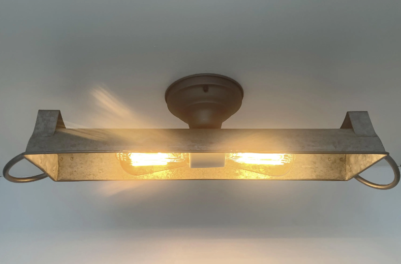 Farmhouse Galvanized Dome Light Fixture