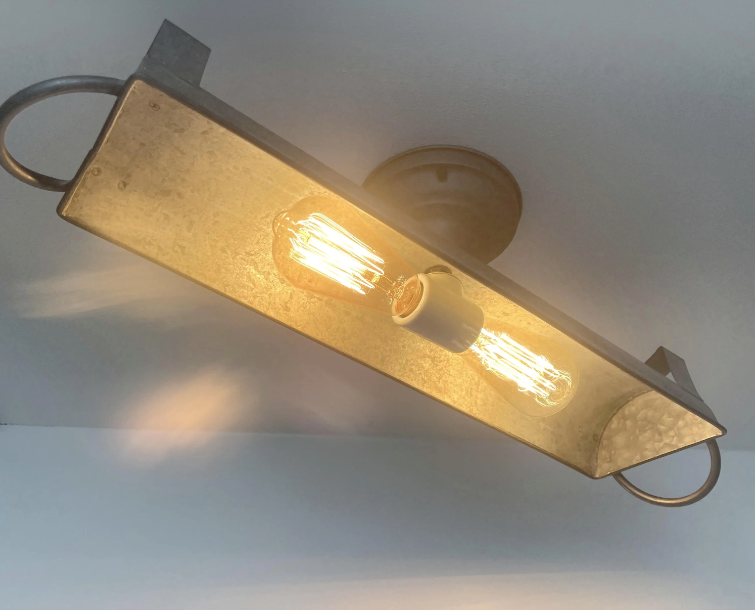 Farmhouse Galvanized Dome Light Fixture