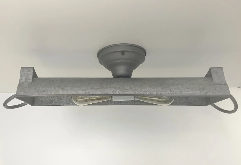 Farmhouse Galvanized Dome Light Fixture