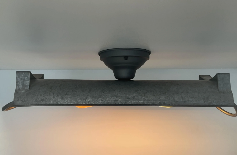 Farmhouse Galvanized Dome Light Fixture