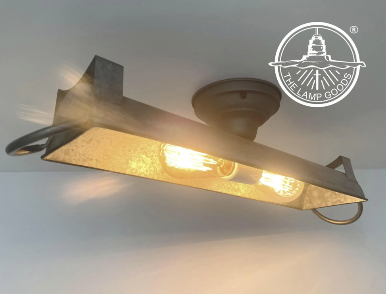 Farmhouse Galvanized Dome Light Fixture