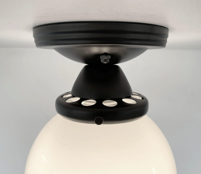 Modern Opal Schoolhouse Globe Ceiling Light