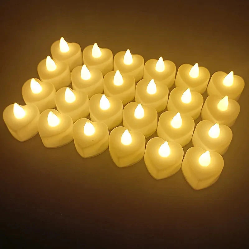 Red Flameless LED Tea Lights for Weddings
