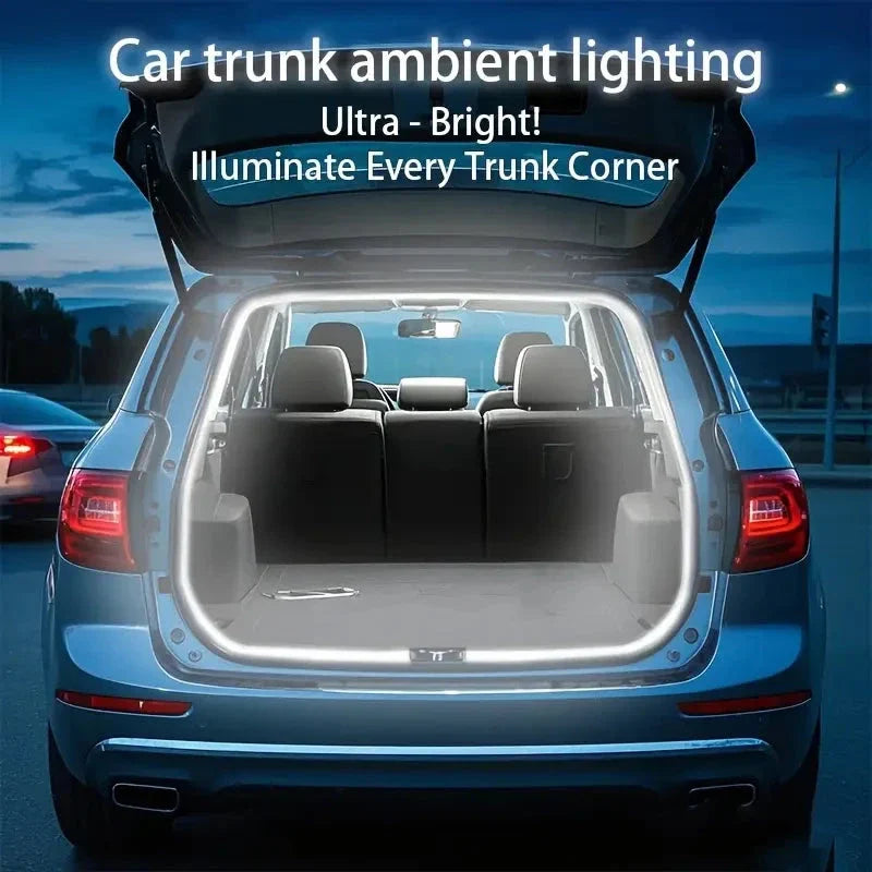 LED Car Trunk Light Strip — Automatic on/off, clean and direct for search