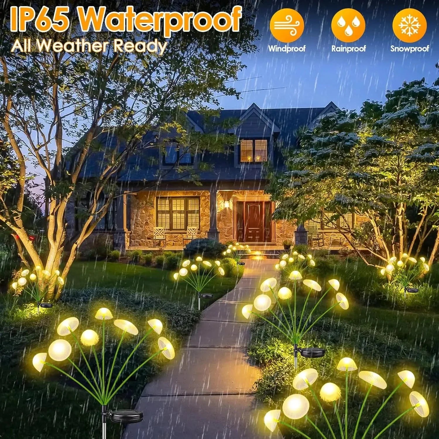 Waterproof Solar Mushroom Outdoor Lights