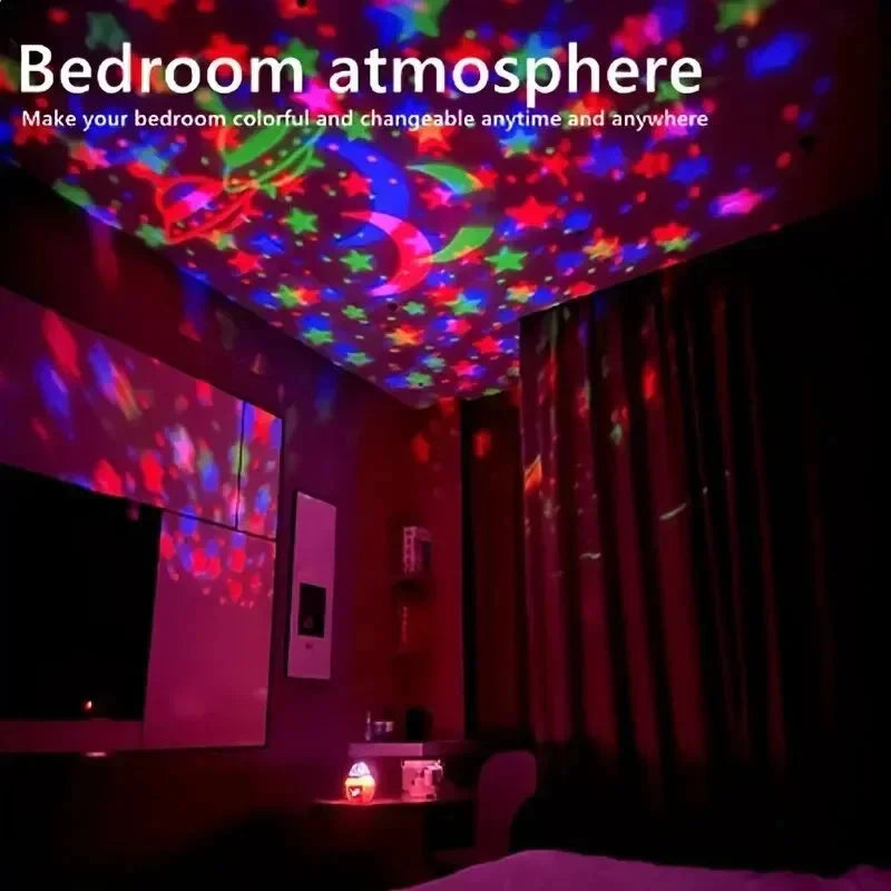 LED Starry Sky Projector USB Rotating Night Light