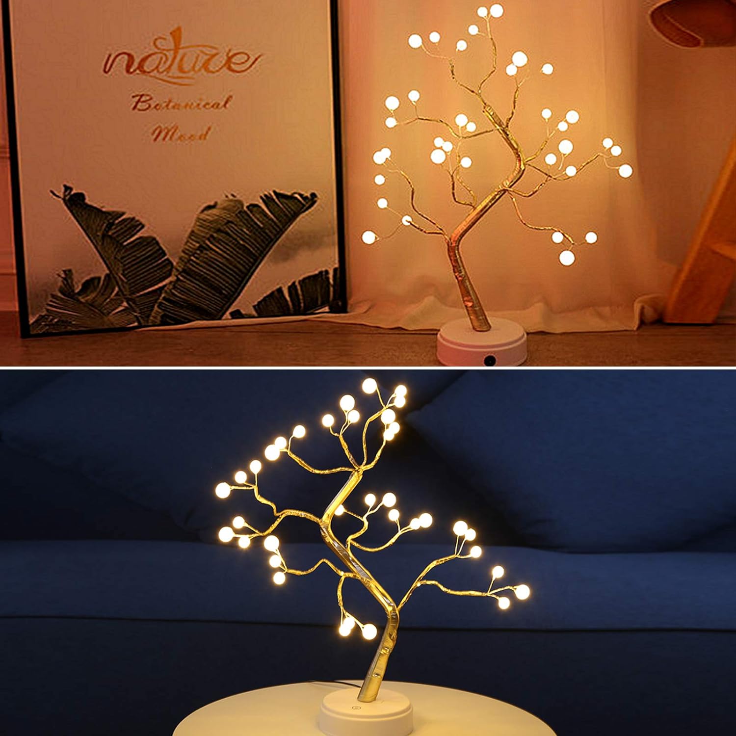 Battery‑Powered 60 LED Tree Lights Warm White