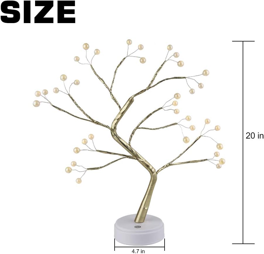 Battery‑Powered 60 LED Tree Lights Warm White
