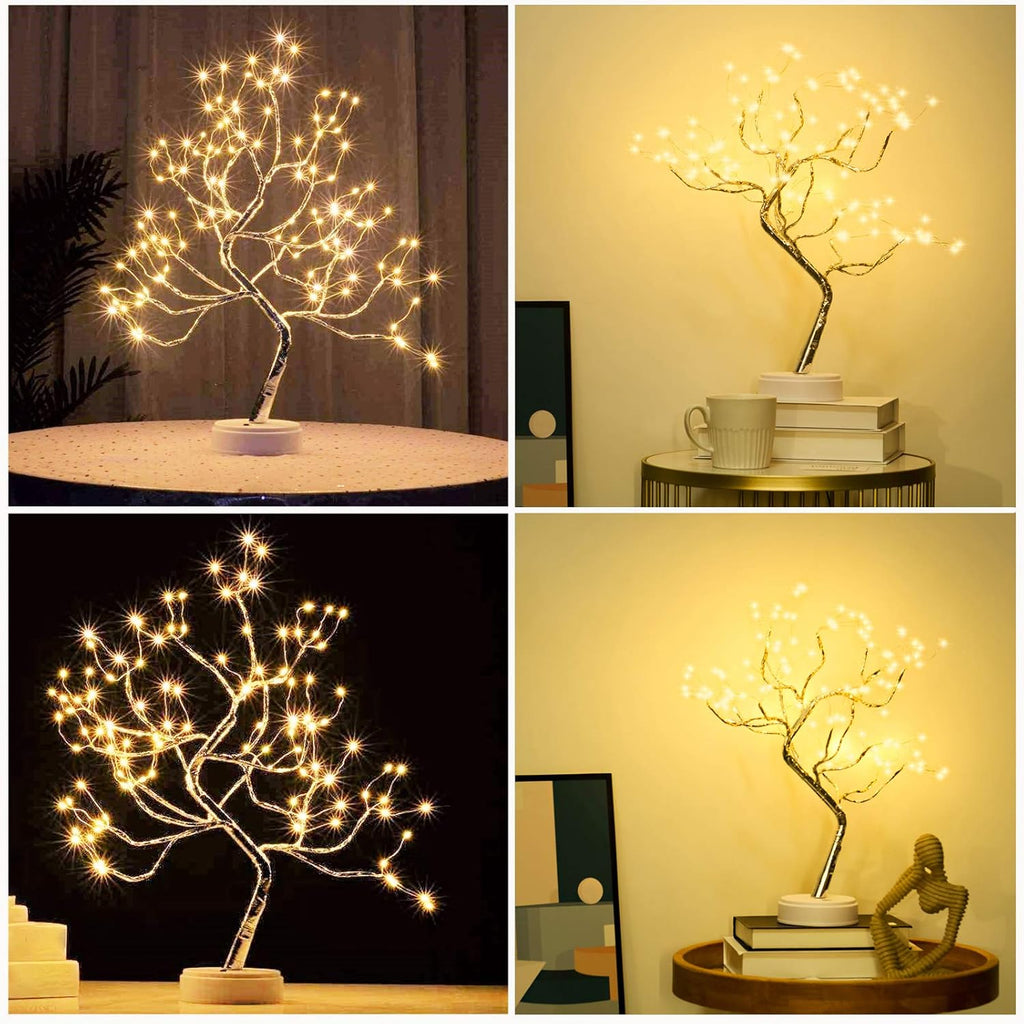 Warm White 60LED Battery Tree Lights
